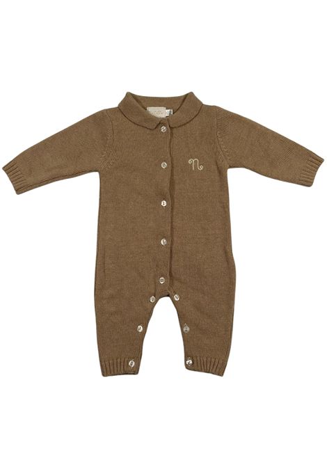 Beige baby romper in wool blend NANAN | CON043BEIGE